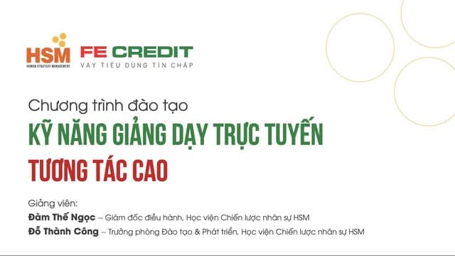 Chương trình Virtual Training của Edube